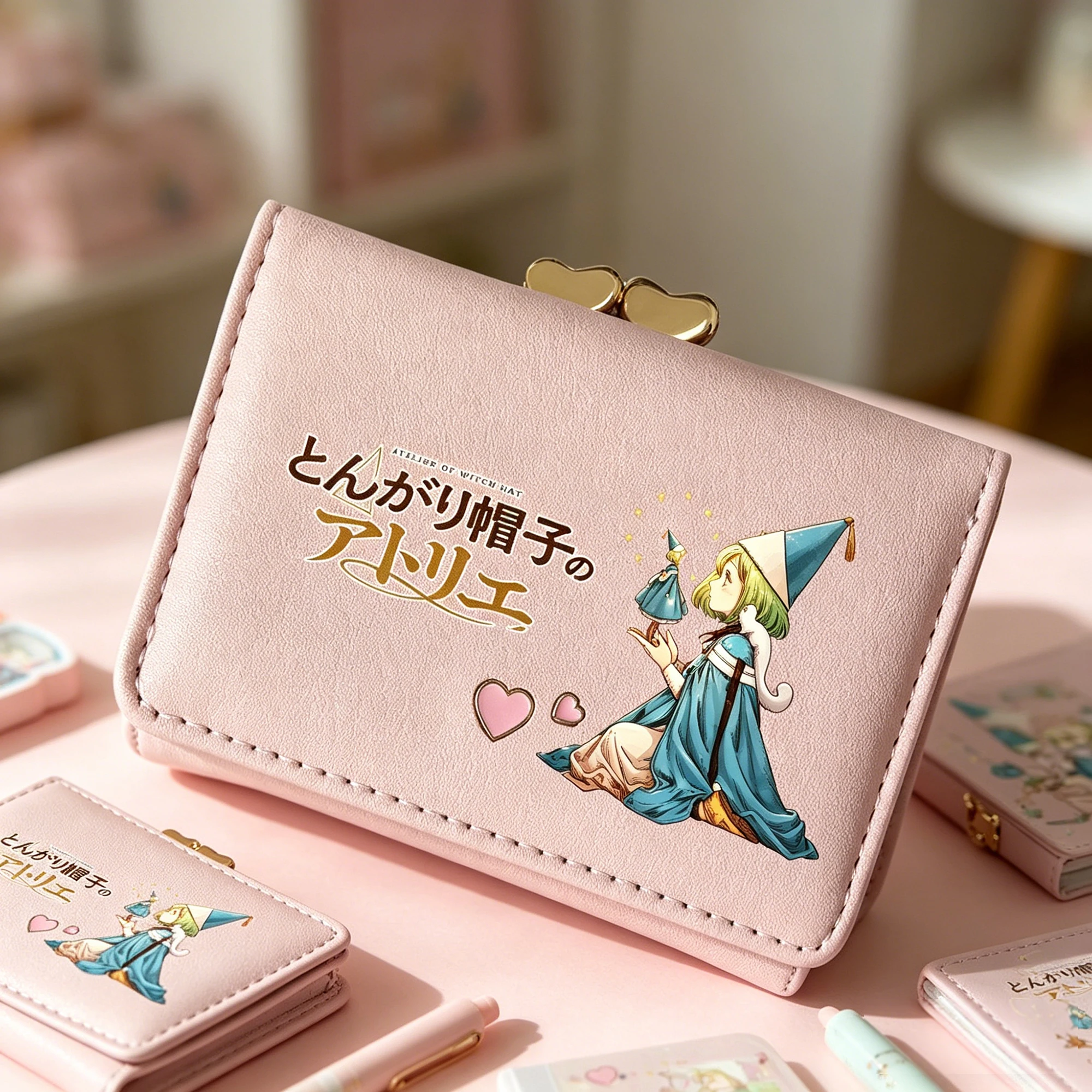 Witch Hat Atelier Girls Short Wallet Students ID Card Holders Pu Leather Coins Purses Pink Money Clutch Bag Cute Mini Hand Bags
Witch Hat Atelier Girls Short Wallet Students ID Card Holders Pu Leather Coins Purses Pink Money Clutch Bag Cute Mini Hand Bags