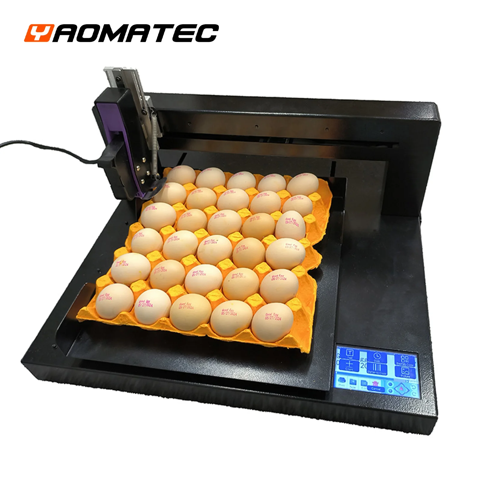 Yaomatec Economical Continuous Inkjet Egg Printer Automatic Single-Head Date Coding Stamping Inkjet Machine for Eggs
Yaomatec Economical Continuous Inkjet Egg Printer Automatic Single-Head Date Coding Stamping Inkjet Machine for Eggs