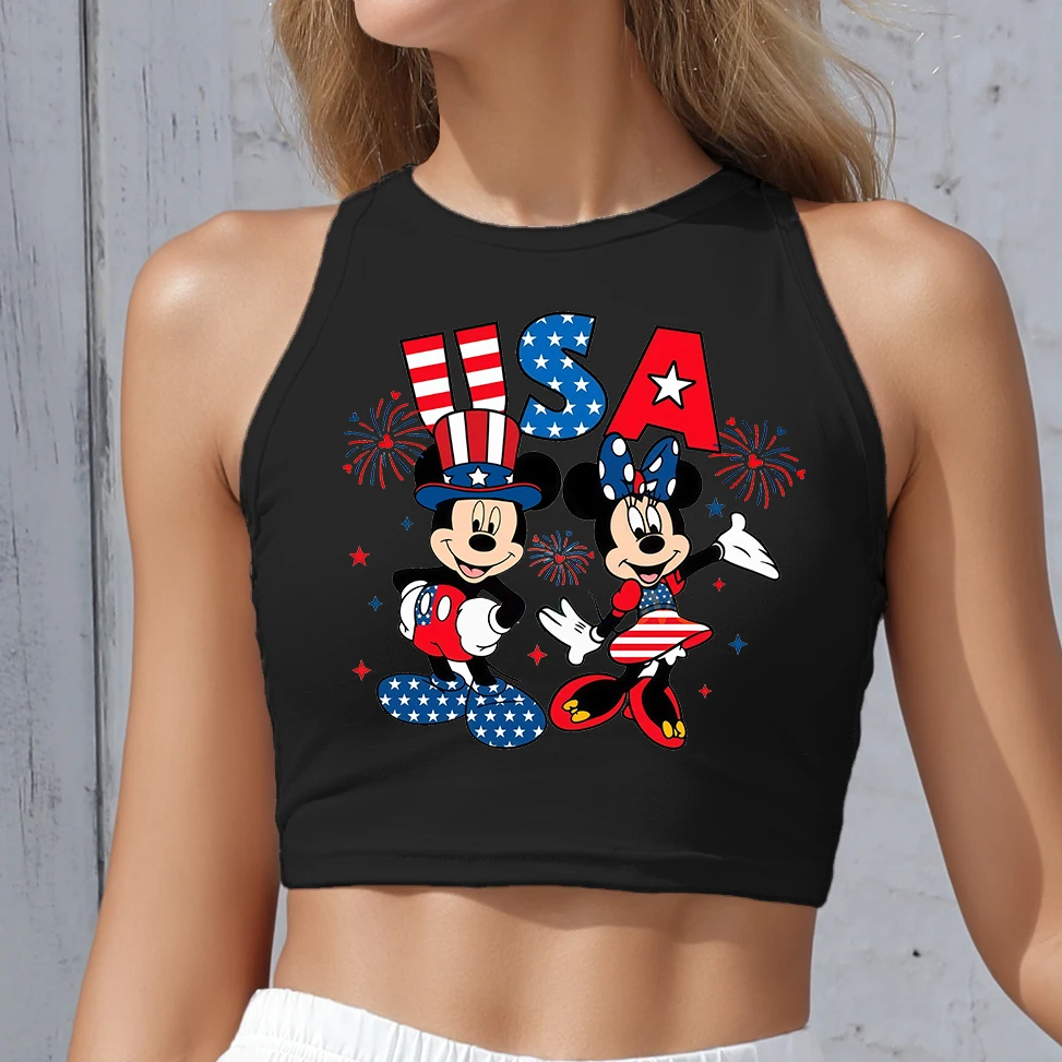 Mickey Minnie Mouse Printed Women Crop Top Funny Tshirts Sleeveless Streetwear Cartoon Minnie Mouse Graphic Vest Tees Tops
Mickey Minnie Mouse Printed Women Crop Top Funny Tshirts Sleeveless Streetwear Cartoon Minnie Mouse Graphic Vest Tees Tops