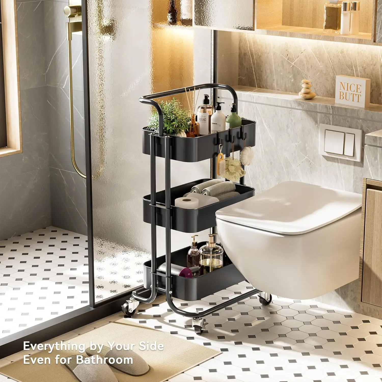 3-х уровневая сетчатая тележка, вращающаяся металлическая тележка с ручкой и запираемыми колесами, многофункциональные полки для хранения
3-х уровневая сетчатая тележка, вращающаяся металлическая тележка с ручкой и запираемыми колесами, многофункциональные полки для хранения