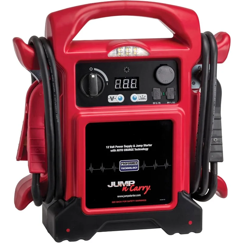 Jump-N-Carry JNC770R 1700 Пиковый стартер премиум-класса, Red Armario Exterior, 12 Вольт
Jump-N-Carry JNC770R 1700 Пиковый стартер премиум-класса, Red Armario Exterior, 12 Вольт
