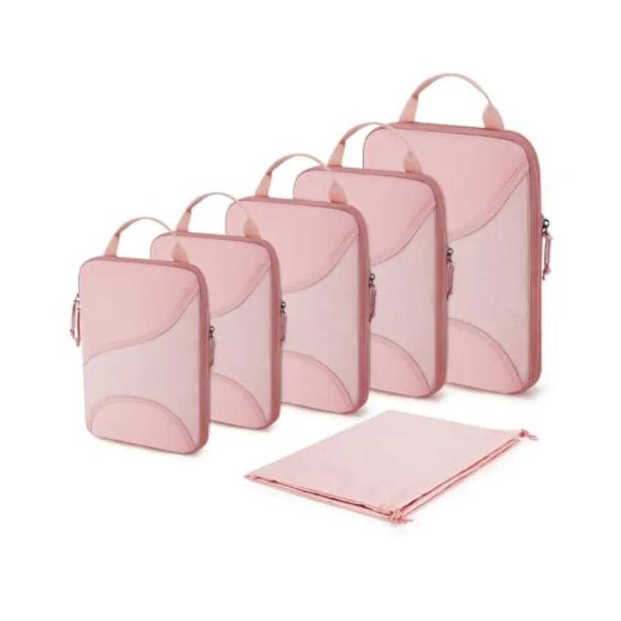 Compression Packing Cubes - 6 Set Travel Packing Cubes for Suitcases, Compression Suitcase Organizers with Shoe Bag
Compression Packing Cubes - 6 Set Travel Packing Cubes for Suitcases, Compression Suitcase Organizers with Shoe Bag
