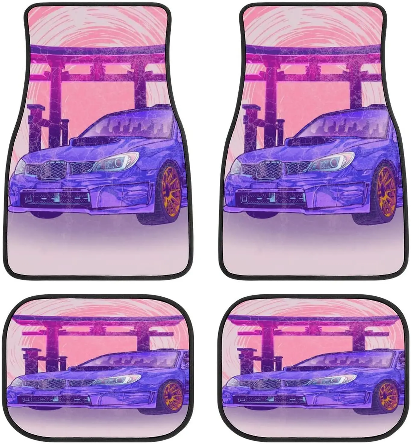 JDM WRX Vaporwave Neon Car Mats Front&Rear 4-Piece Full Set Carpet Car SUV Truck Floor Mats with Non Slip Back
JDM WRX Vaporwave Neon Car Mats Front&Rear 4-Piece Full Set Carpet Car SUV Truck Floor Mats with Non Slip Back