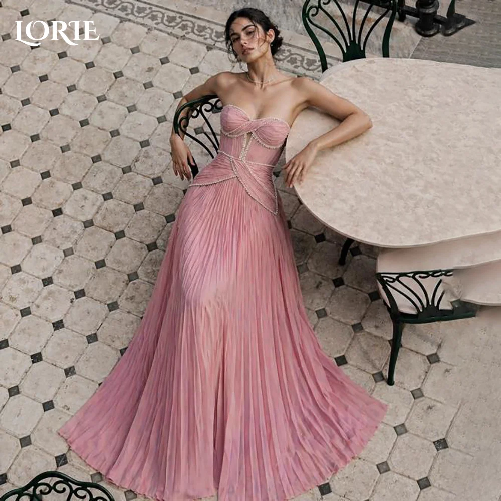 LORIE Shiny Lace Evening Dresses Elegant Strapless Sweetheart Pleats Mermaid Arabia Prom Gown Ruffle Party Dresses Customized
LORIE Shiny Lace Evening Dresses Elegant Strapless Sweetheart Pleats Mermaid Arabia Prom Gown Ruffle Party Dresses Customized