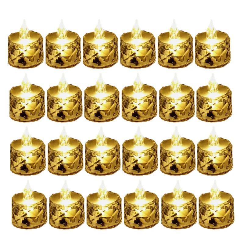 AB46-24 Pcs Led Tealight Candles Battery Operated Smokeless Candle Lamp For Valentines Weddings Dining Tables 1.42*2.56In
AB46-24 Pcs Led Tealight Candles Battery Operated Smokeless Candle Lamp For Valentines Weddings Dining Tables 1.42*2.56In