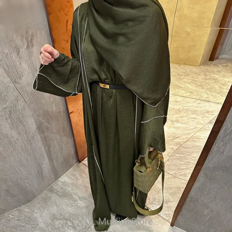 2/3 Pieces Set Muslim Women Ramadan Dubai 2024 Luxury Kaftan Islamic Clothing Short Sleeves Dress + Kimono Open Abaya Simple
2/3 Pieces Set Muslim Women Ramadan Dubai 2024 Luxury Kaftan Islamic Clothing Short Sleeves Dress + Kimono Open Abaya Simple