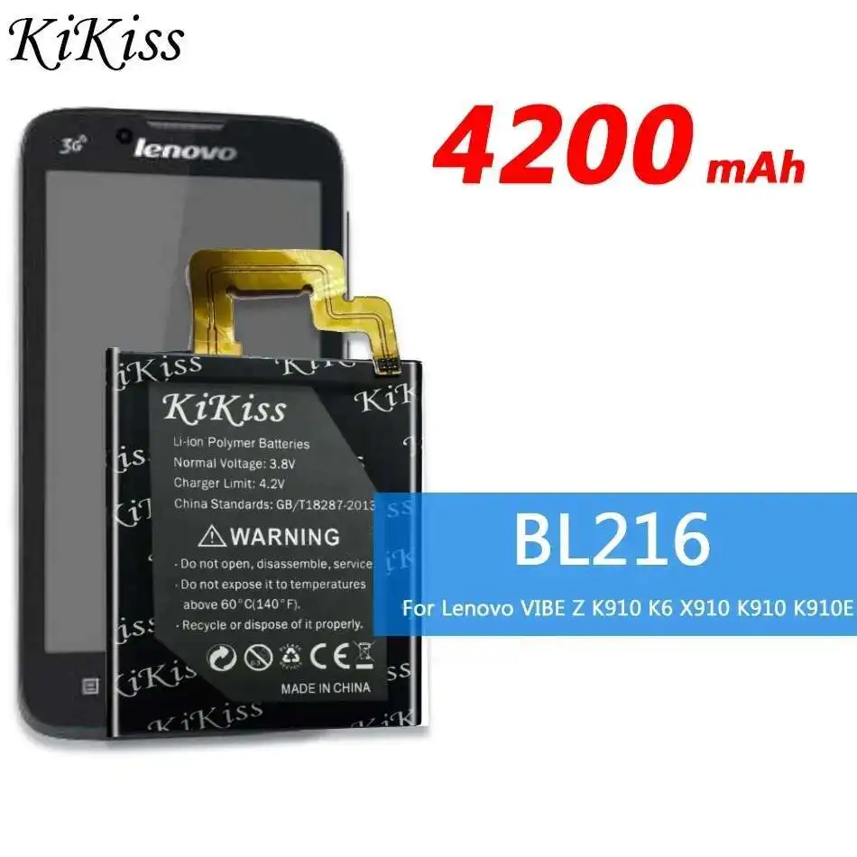 For Lenovo Vibe Z K910 K910e K6 X910 Premium Replacement Long-Lasting Performance 4900Mah BL216 Mobile Phone Battery
For Lenovo Vibe Z K910 K910e K6 X910 Premium Replacement Long-Lasting Performance 4900Mah BL216 Mobile Phone Battery