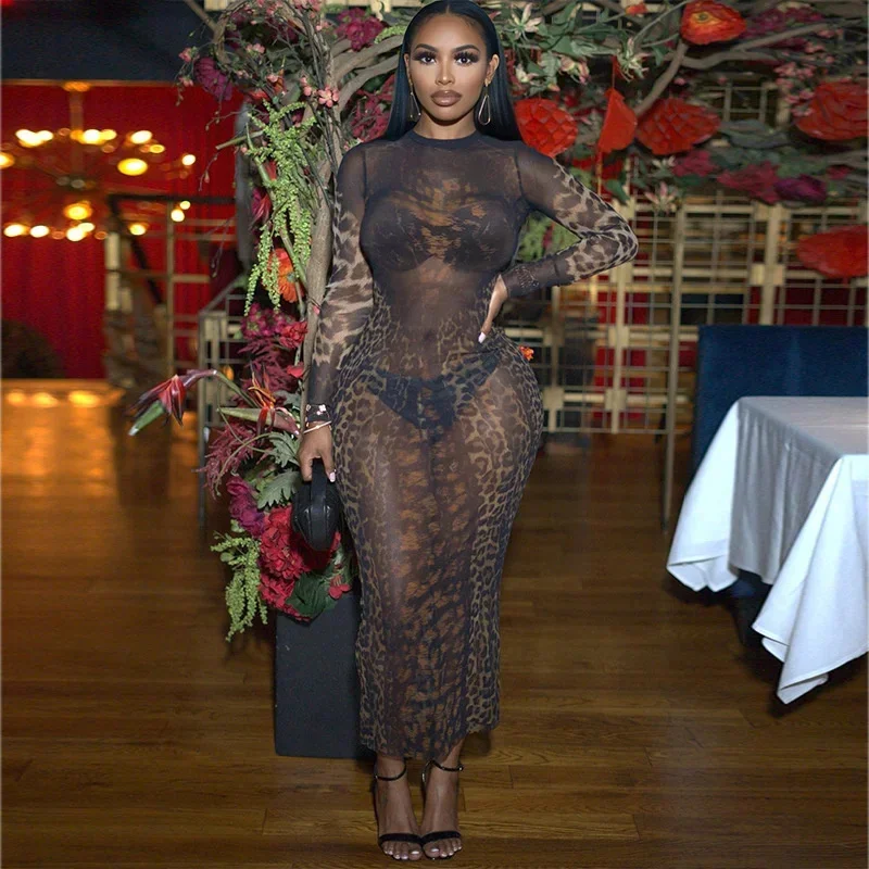 Fashion Dresses 2024 Autumn Sexy Hot Girl Mesh See Through Leopard Print Long Sleeved Dress Personality Design Trend Clothes Set
Fashion Dresses 2024 Autumn Sexy Hot Girl Mesh See Through Leopard Print Long Sleeved Dress Personality Design Trend Clothes Set