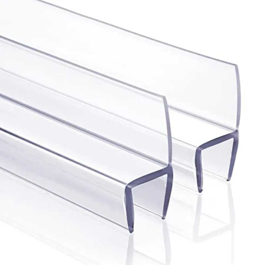 Shower Door Seal Strip, 2 PCS 3/8" X 77" Frameless Glass Door Side Seal for 3/8 Inch Glass, Clear Door Sweep to Stop Leaks and
Shower Door Seal Strip, 2 PCS 3/8" X 77" Frameless Glass Door Side Seal for 3/8 Inch Glass, Clear Door Sweep to Stop Leaks and
