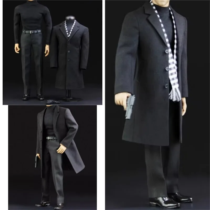 1/6 Scale Male Spy Suit Overcoat T-shirt Trousers Belt Shoes Pistol Solider Clothes Model for 12inch Action Figures Body
1/6 Scale Male Spy Suit Overcoat T-shirt Trousers Belt Shoes Pistol Solider Clothes Model for 12inch Action Figures Body