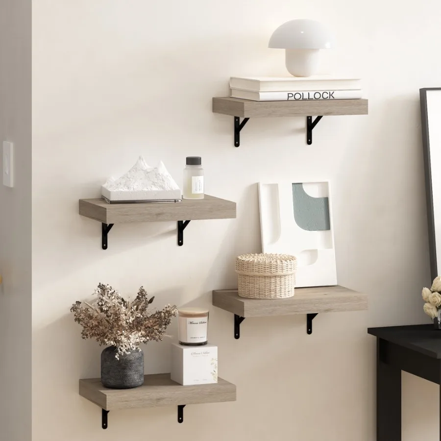 TANNA Floating Shelves for Wall Set of 4 15-Inch Wall Shelf Wall Mounted Shelf for Bathroom Home Office Living Room Natural
TANNA Floating Shelves for Wall Set of 4 15-Inch Wall Shelf Wall Mounted Shelf for Bathroom Home Office Living Room Natural