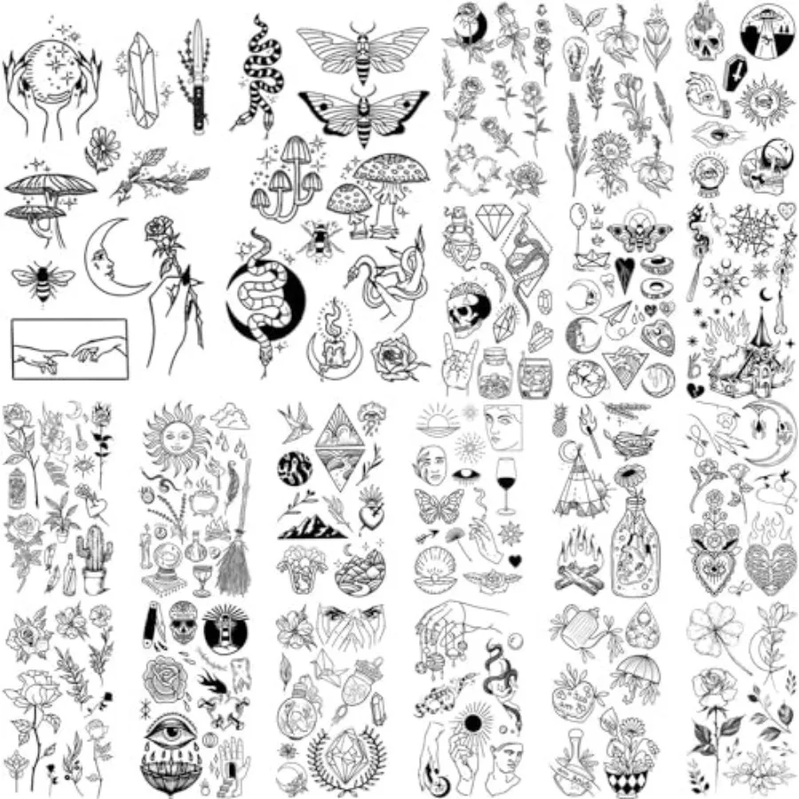 50+ Pattern Black Ti Temporary Tattoo, an Face alloween Tattoo Sticker Men Women, Flower ce Moon Designs Body Art on Arm Neck
50+ Pattern Black Ti Temporary Tattoo, an Face alloween Tattoo Sticker Men Women, Flower ce Moon Designs Body Art on Arm Neck