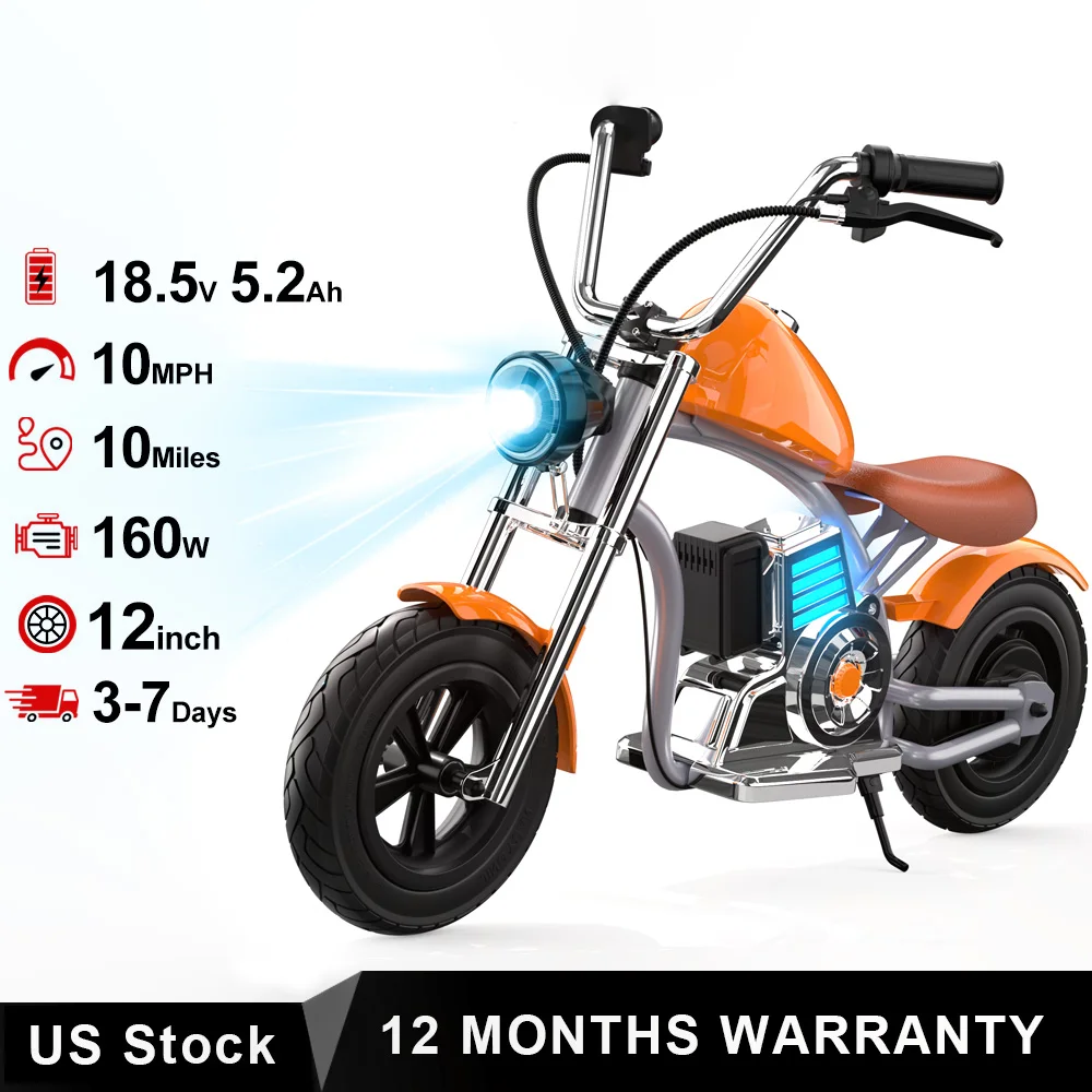 Kids Electric Motorcycle, 18V Electric Dirt Bike for Kids, 160W Motor 10MPH Fast Speed Retro Motocross with LED Lights,Orange
Kids Electric Motorcycle, 18V Electric Dirt Bike for Kids, 160W Motor 10MPH Fast Speed Retro Motocross with LED Lights,Orange