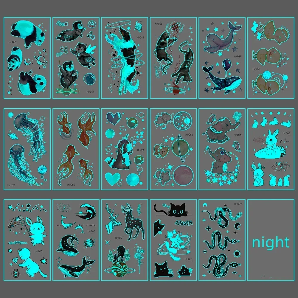 Новые светящиеся татуировки наклейки для женщин девушка рука лицо светящиеся татуировки боди-арт татуировки змея бабочка электрическая сложная вечеринка
Новые светящиеся татуировки наклейки для женщин девушка рука лицо светящиеся татуировки боди-арт татуировки змея бабочка электрическая сложная вечеринка