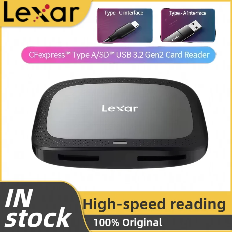 Lexar CFexpress Type A card reader 10Gbps 8K 2-in-1 Hi-Speed USB 3.2 Gen2 SD Card Reader USB Type C Interface CFE Card Reader
Lexar CFexpress Type A card reader 10Gbps 8K 2-in-1 Hi-Speed USB 3.2 Gen2 SD Card Reader USB Type C Interface CFE Card Reader