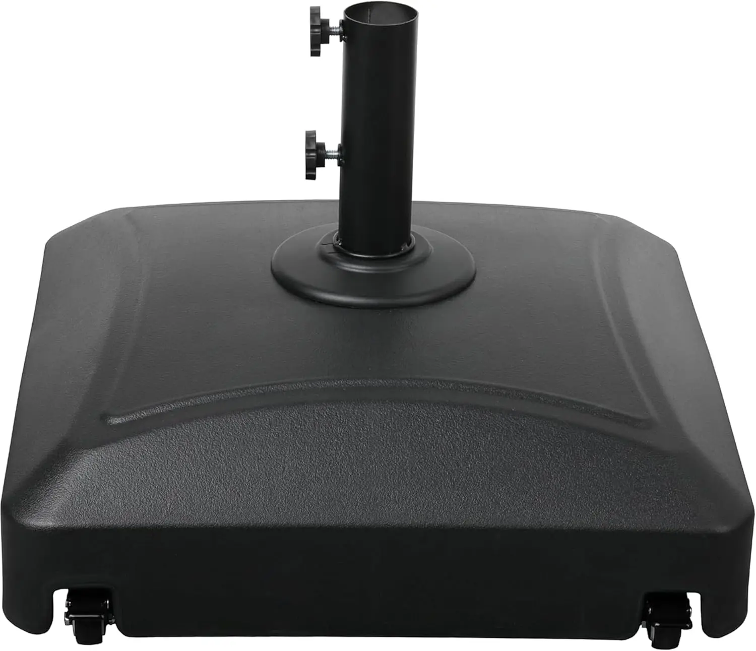 125lb Fillable Mobile Patio Umbrella Base with Wheels, Locks, Knobs - Black for Outdoor Stability
125lb Fillable Mobile Patio Umbrella Base with Wheels, Locks, Knobs - Black for Outdoor Stability