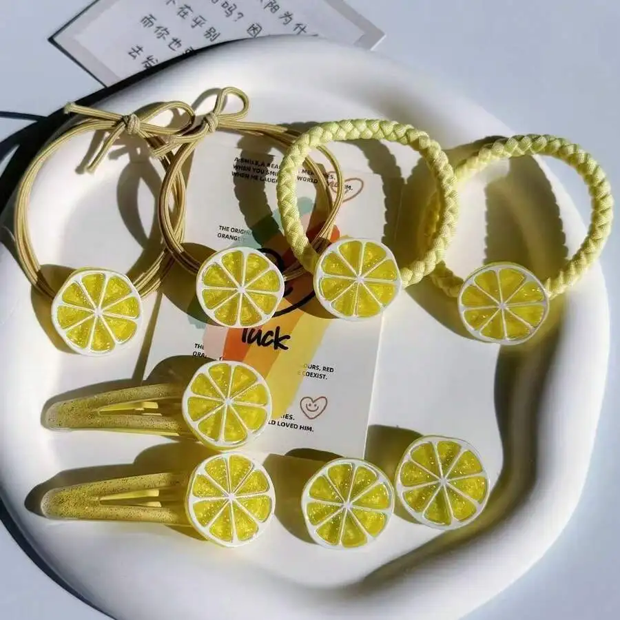 6pcs Lemon Slice Hair Scrunchies And Clips Set Fresh Minimalist Hair Accessories For Women
6pcs Lemon Slice Hair Scrunchies And Clips Set Fresh Minimalist Hair Accessories For Women