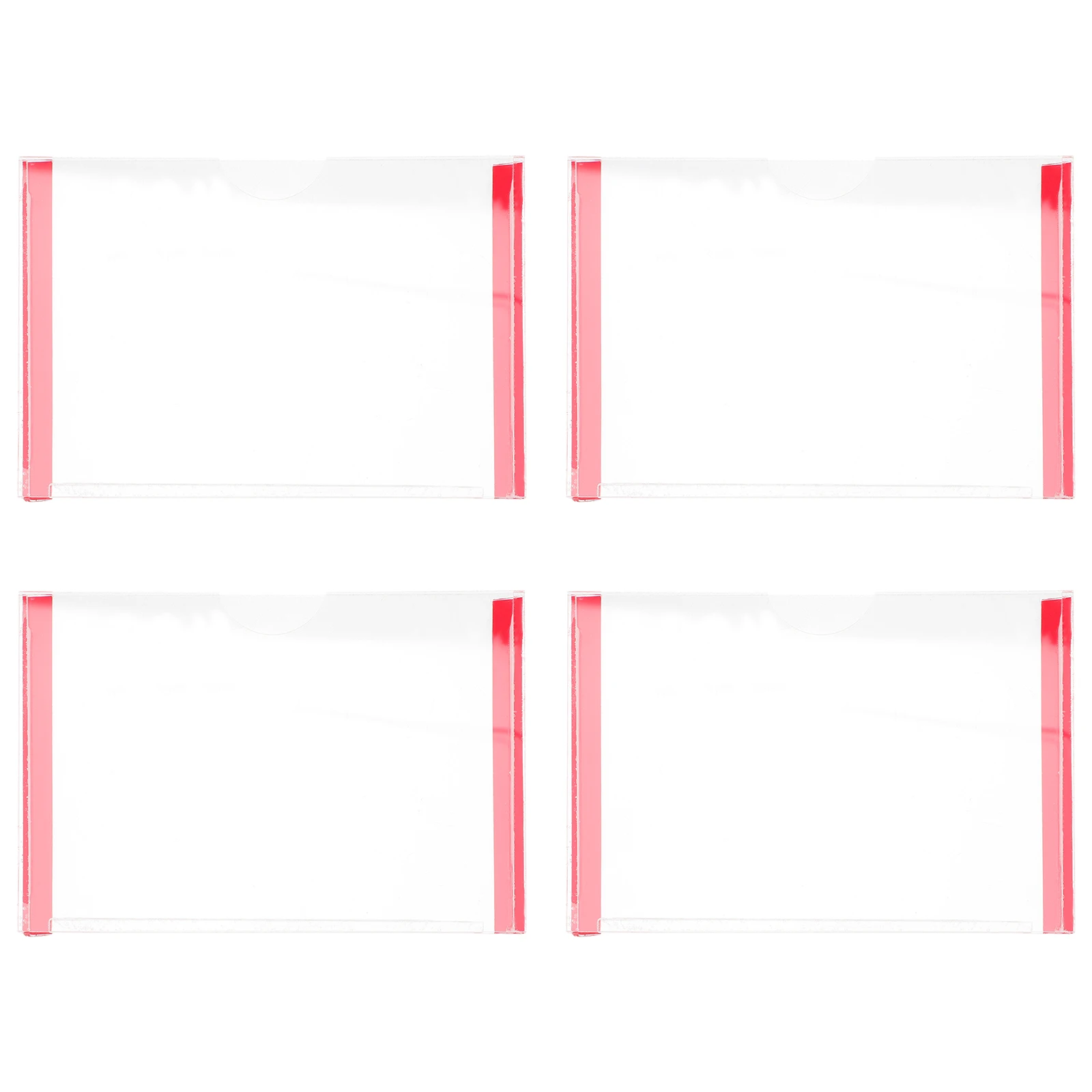 4 pcs Clear Acrylic Door Sign Holder Frames Adhesive Wall Plaque Horizontal Office Use Safe Transparent Display Photos
4 pcs Clear Acrylic Door Sign Holder Frames Adhesive Wall Plaque Horizontal Office Use Safe Transparent Display Photos