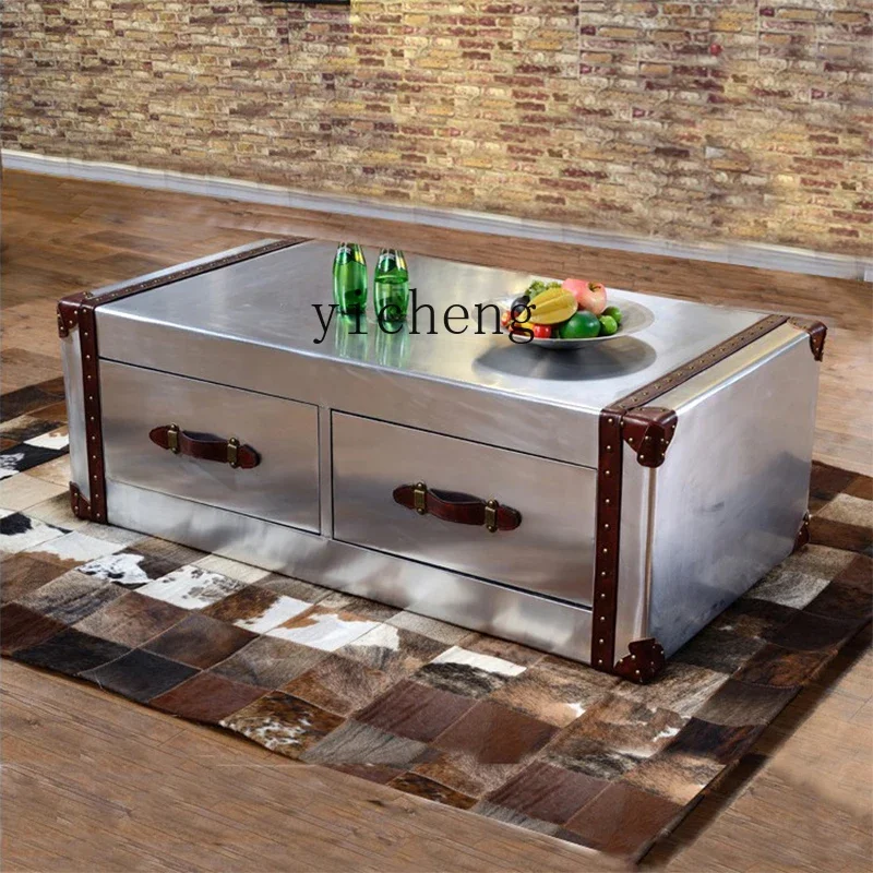 antique furniture American bar industrial style furniture retro stainless steel aluminum leather case coffee table
antique furniture American bar industrial style furniture retro stainless steel aluminum leather case coffee table