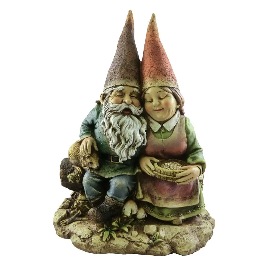 Imports Cuddly Gnome Couple Distressed Green 12 x 9 Resin Stone Collectible Figurine
Imports Cuddly Gnome Couple Distressed Green 12 x 9 Resin Stone Collectible Figurine
