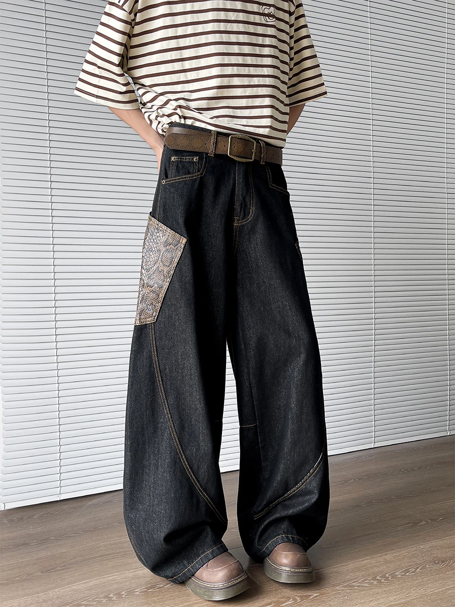 Мужские джинсы свободного кроя American Sle, весна-осень, модные, с лоскутным дизайном, широкие штанины, повседневные, молодежные
Мужские джинсы свободного кроя American Sle, весна-осень, модные, с лоскутным дизайном, широкие штанины, повседневные, молодежные