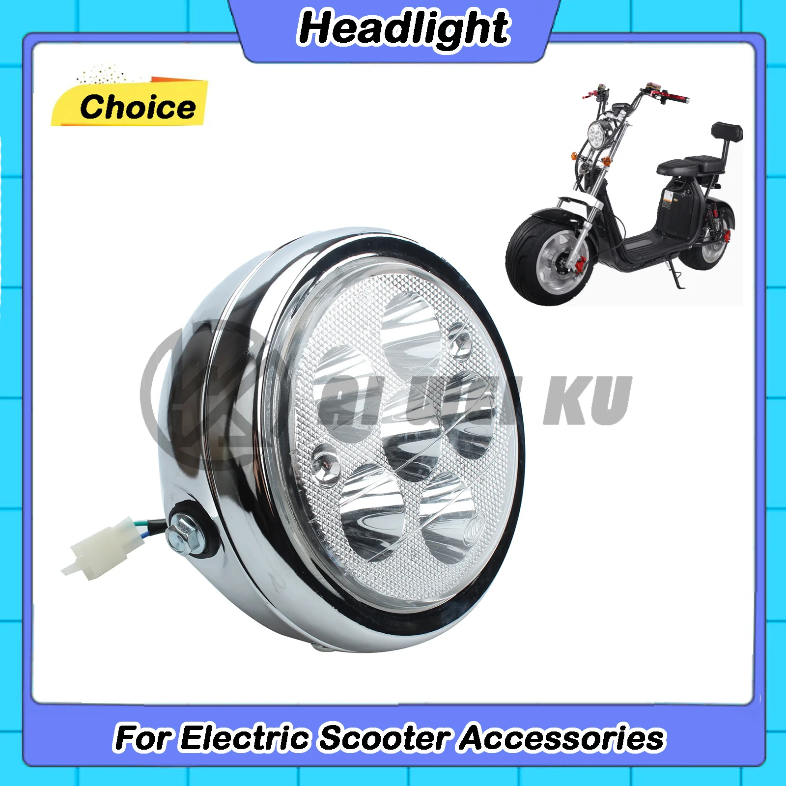 12V-80V 6 Beads LED Round Headlight 5 Inch Circular Lamp for Citycoco Electric Scooter Accessories
12V-80V 6 Beads LED Round Headlight 5 Inch Circular Lamp for Citycoco Electric Scooter Accessories