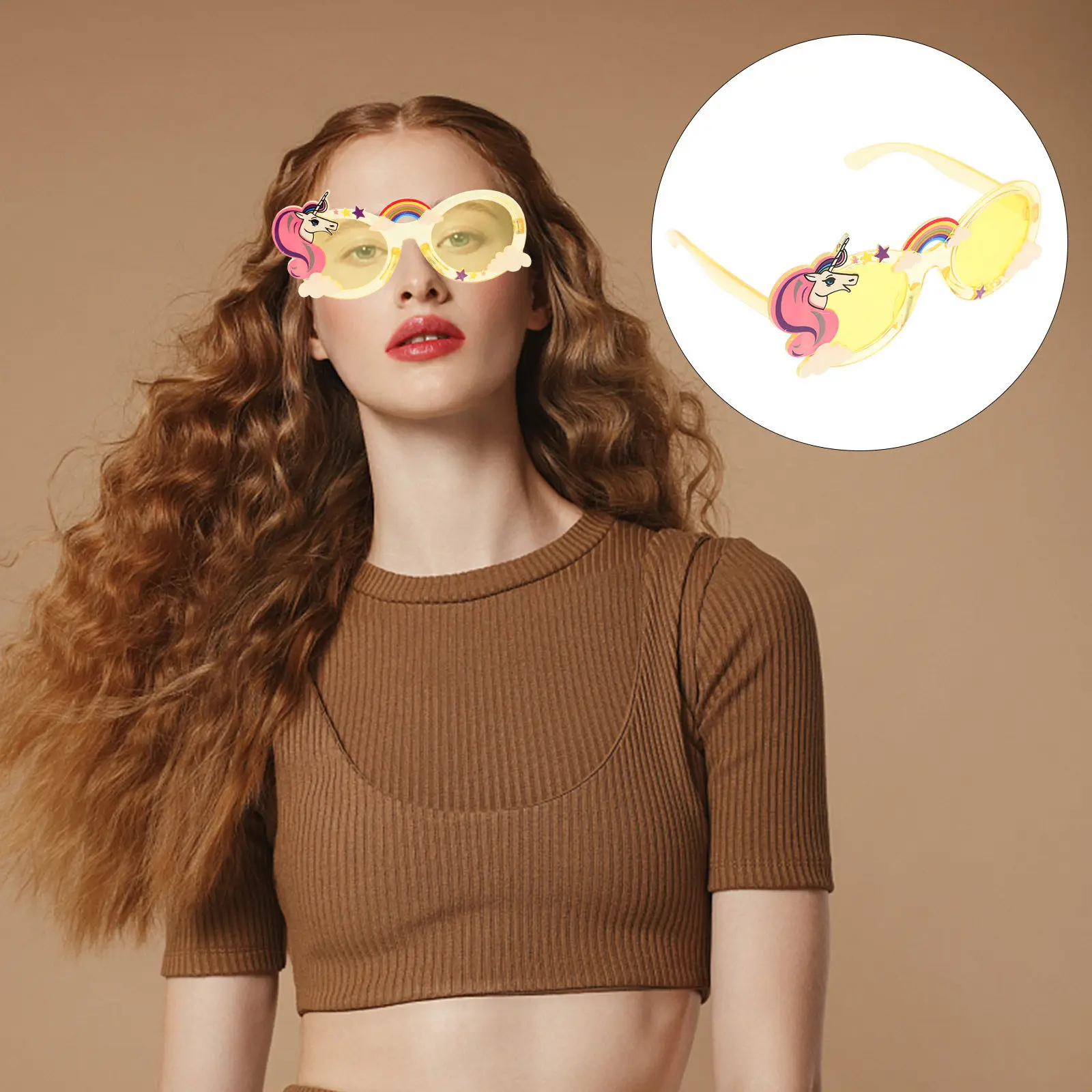 Rainbow Unicorn Cartoon Birthday Party Glasses Funny Sunglasses Photo Prop Lightweight Comfortable Stylish Fun Eyewear for Photo
Rainbow Unicorn Cartoon Birthday Party Glasses Funny Sunglasses Photo Prop Lightweight Comfortable Stylish Fun Eyewear for Photo