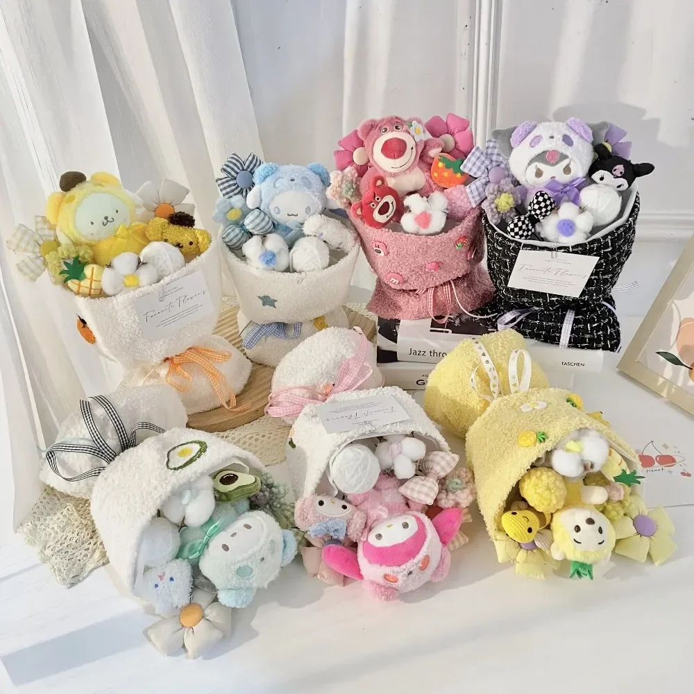 Hello Kitty Bouquet Cute Cartoon Sanrio Plush Toys Valentine's Day Christmas Gifts My Melody Flower Girl&Child Holiday Gifts
Hello Kitty Bouquet Cute Cartoon Sanrio Plush Toys Valentine's Day Christmas Gifts My Melody Flower Girl&Child Holiday Gifts
