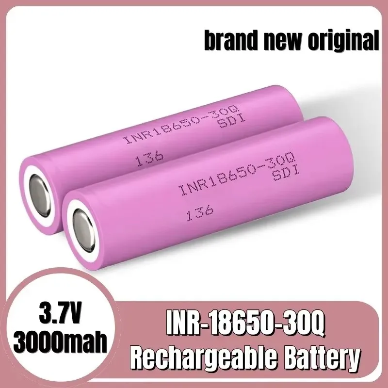 new INR1865 30Q 3.7V rechargeable lithium-ion battery with 30A discharge, suitable for Samsung INR1865 flashlight, car LED light
new INR1865 30Q 3.7V rechargeable lithium-ion battery with 30A discharge, suitable for Samsung INR1865 flashlight, car LED light