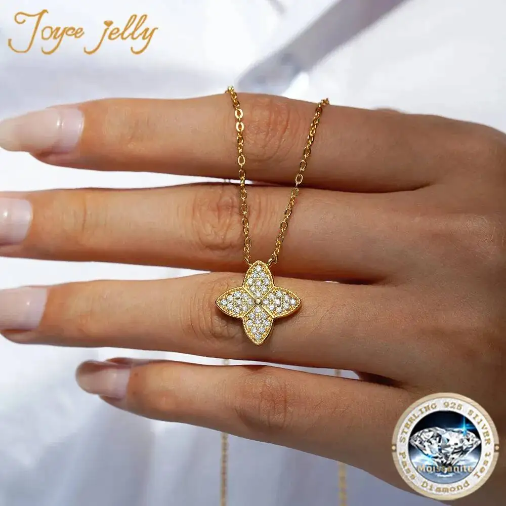 JoyceJelly Sterling 925 Silver Full Moissanite Necklace For Women Trendy Collarbone Chain Four-Pointed Star Female Daily Jewelry
JoyceJelly Sterling 925 Silver Full Moissanite Necklace For Women Trendy Collarbone Chain Four-Pointed Star Female Daily Jewelry