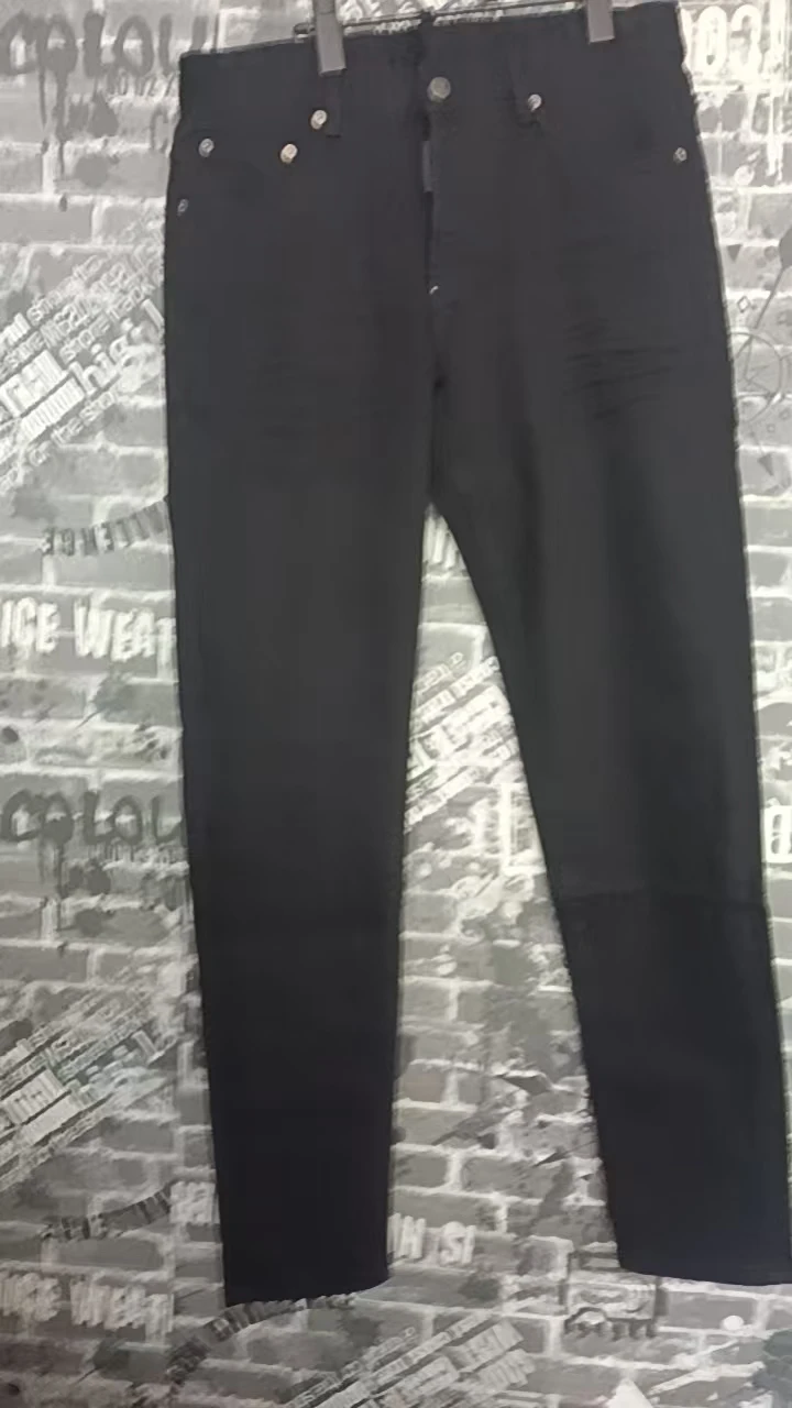 Designer street fashion jeans with wrinkle resistant, elastic, slim fit, washed, perforated patch, black hip-hop brand pants
Designer street fashion jeans with wrinkle resistant, elastic, slim fit, washed, perforated patch, black hip-hop brand pants