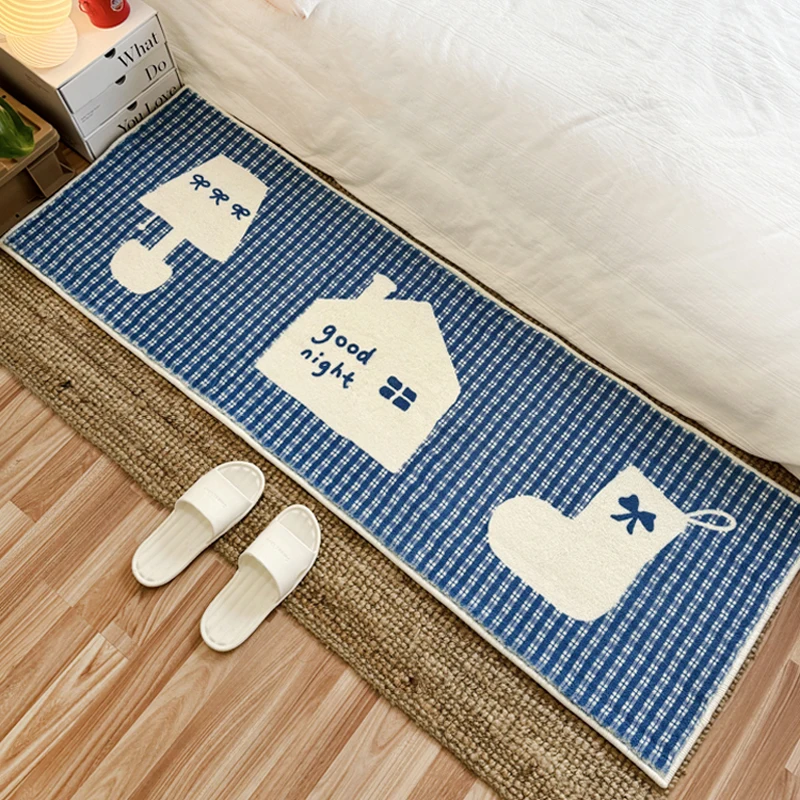 Bedroom Carpet Long Bedside Mats Japanese and Korean Style Retro Plaid Home Decoration Rug Balcony Bay Window Soft Plush Cushion
Bedroom Carpet Long Bedside Mats Japanese and Korean Style Retro Plaid Home Decoration Rug Balcony Bay Window Soft Plush Cushion
