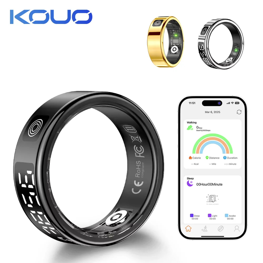Smart Ring With Display Screen For Women Heart Rate Blood Oxygen Sleep Monitoring Multi Sports Modes and Gesture Touch Control 
Smart Ring With Display Screen For Women Heart Rate Blood Oxygen Sleep Monitoring Multi Sports Modes and Gesture Touch Control