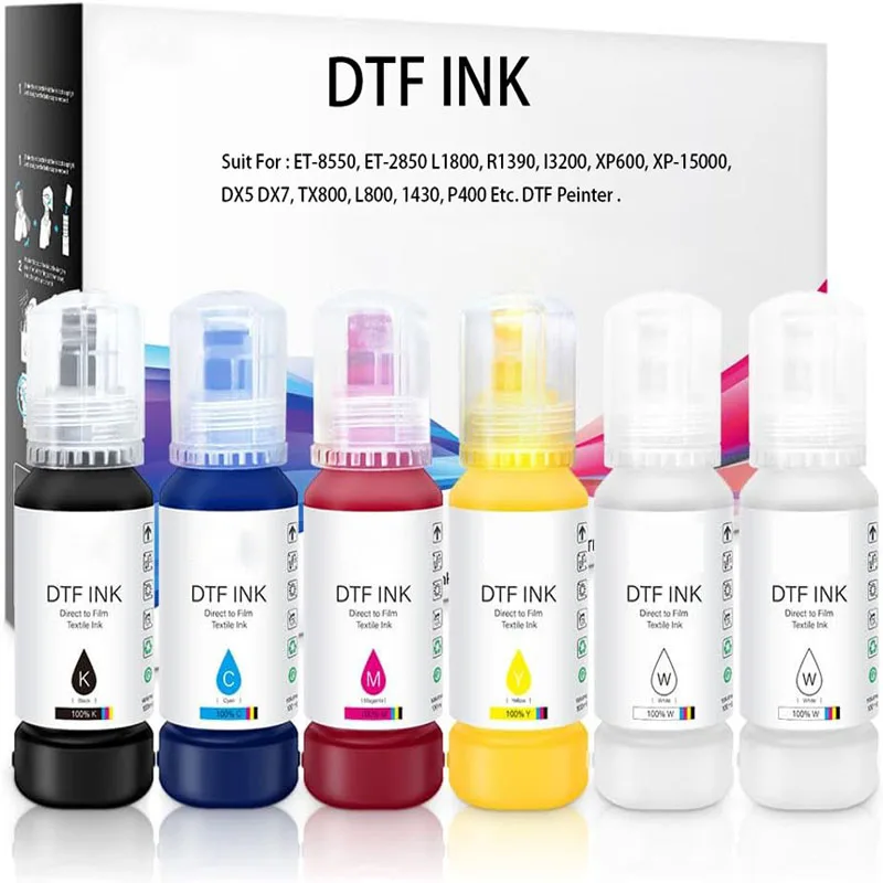 Чернила DTF для ET8550, L1800, XP15000, P400, P800, P600, DX5, XP600, яркие цвета, чернила для DTF-переноса на ПЭТ-пленку
Чернила DTF для ET8550, L1800, XP15000, P400, P800, P600, DX5, XP600, яркие цвета, чернила для DTF-переноса на ПЭТ-пленку