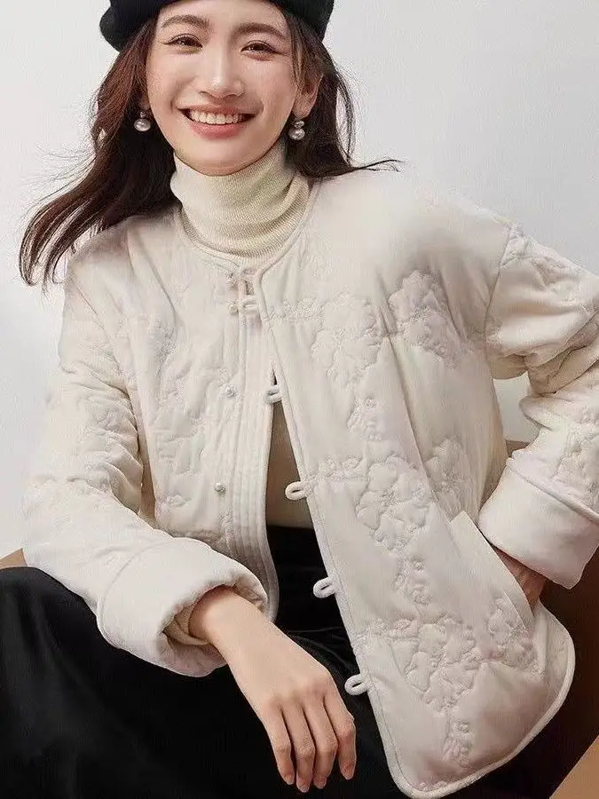 Ele New Chinese Sle Cotton Jaet Women's round Ne Embroidered Coat Sli Commute Thiened Long Sve Winter Oute...
Ele New Chinese Sle Cotton Jaet Women's round Ne Embroidered Coat Sli Commute Thiened Long Sve Winter Oute...