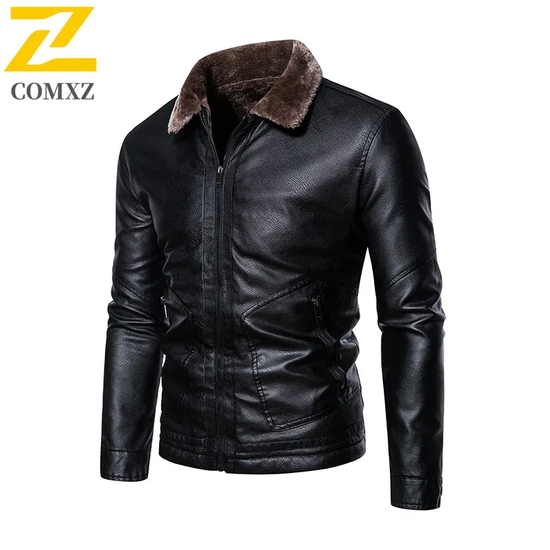 Men's Winter Thickened PU Leather Windbreaker Light Business Casual Square Collar Fashion Coat Windproof Fleece Lined Outerwear
Men's Winter Thickened PU Leather Windbreaker Light Business Casual Square Collar Fashion Coat Windproof Fleece Lined Outerwear