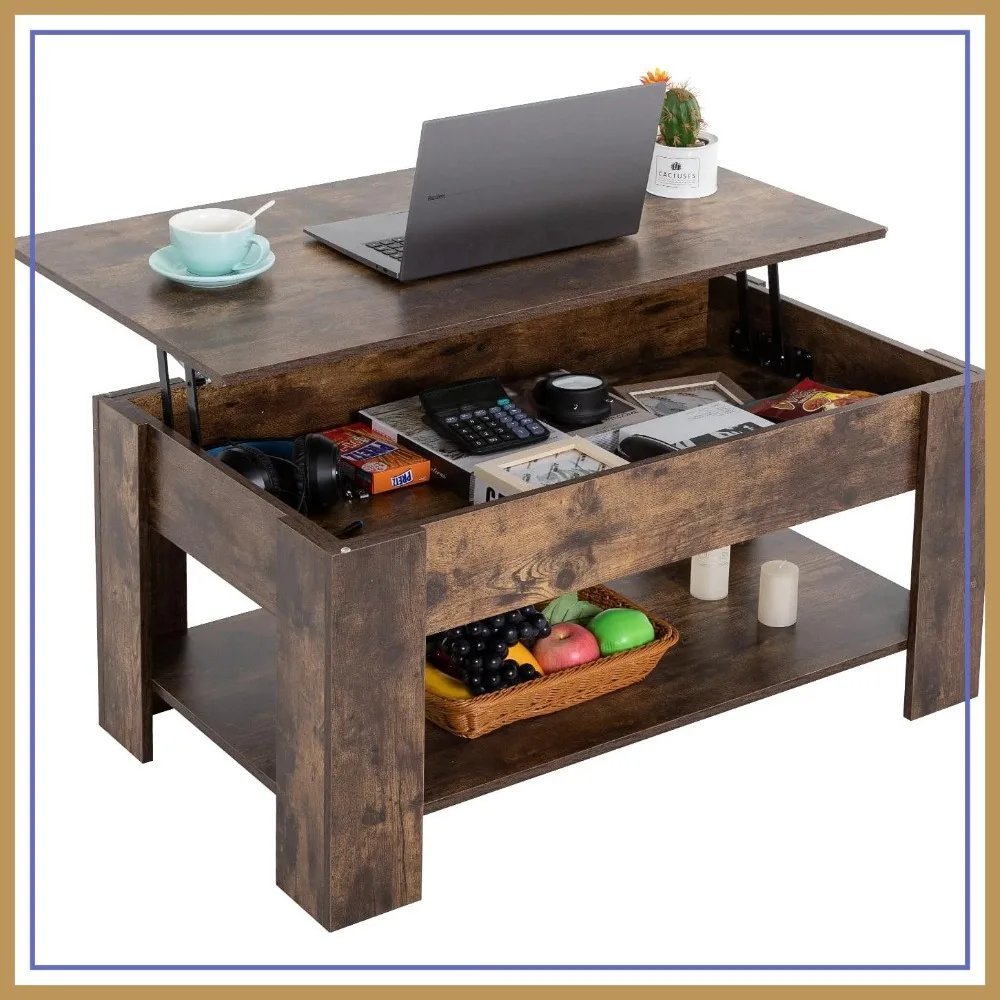 FDW Lift Top Coffee Table with Hidden Compartment and Storage Shelf, Wooden Lift Tabletop for Living Room, 39.4"
FDW Lift Top Coffee Table with Hidden Compartment and Storage Shelf, Wooden Lift Tabletop for Living Room, 39.4"