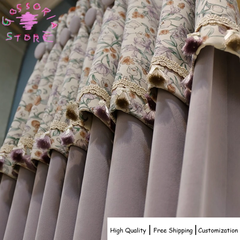Sample Custom Luxury Purple Chenille Blackout Curtains for Living Room Bedroom French Pastoral Style Thermal Insulated Drapes
Sample Custom Luxury Purple Chenille Blackout Curtains for Living Room Bedroom French Pastoral Style Thermal Insulated Drapes
