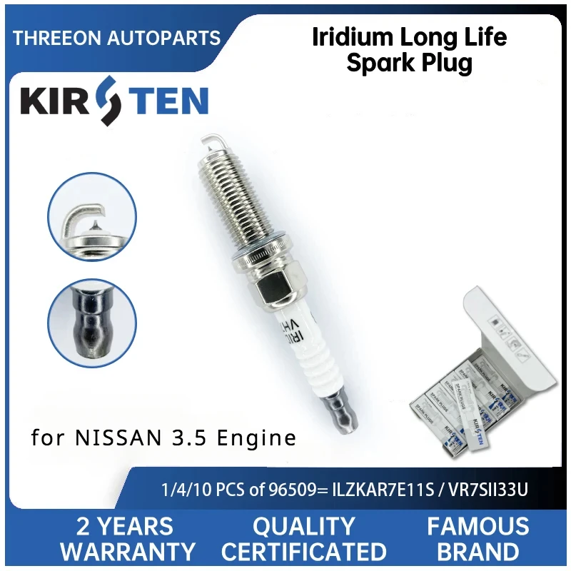 KIRSTEN Iridium Spark Plug for NISSAN ALTIMA 08-2013 MURANO 08-2014 350Z 05-2008 3.5 Engine 224011LA1C/EW61C/EW68C/JK01D
KIRSTEN Iridium Spark Plug for NISSAN ALTIMA 08-2013 MURANO 08-2014 350Z 05-2008 3.5 Engine 224011LA1C/EW61C/EW68C/JK01D
