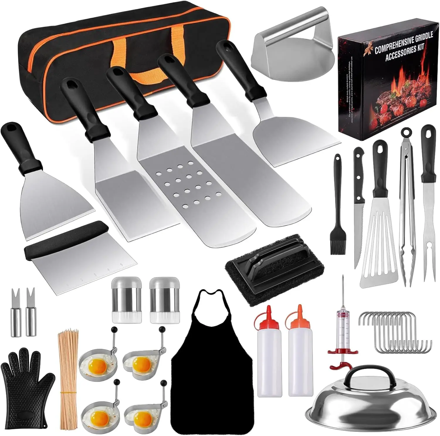 139PCS Griddle Accessories for , Perfect Flat Top Grill Accessories for , Griddle Spatula Set with Metal Spatula, En
139PCS Griddle Accessories for , Perfect Flat Top Grill Accessories for , Griddle Spatula Set with Metal Spatula, En