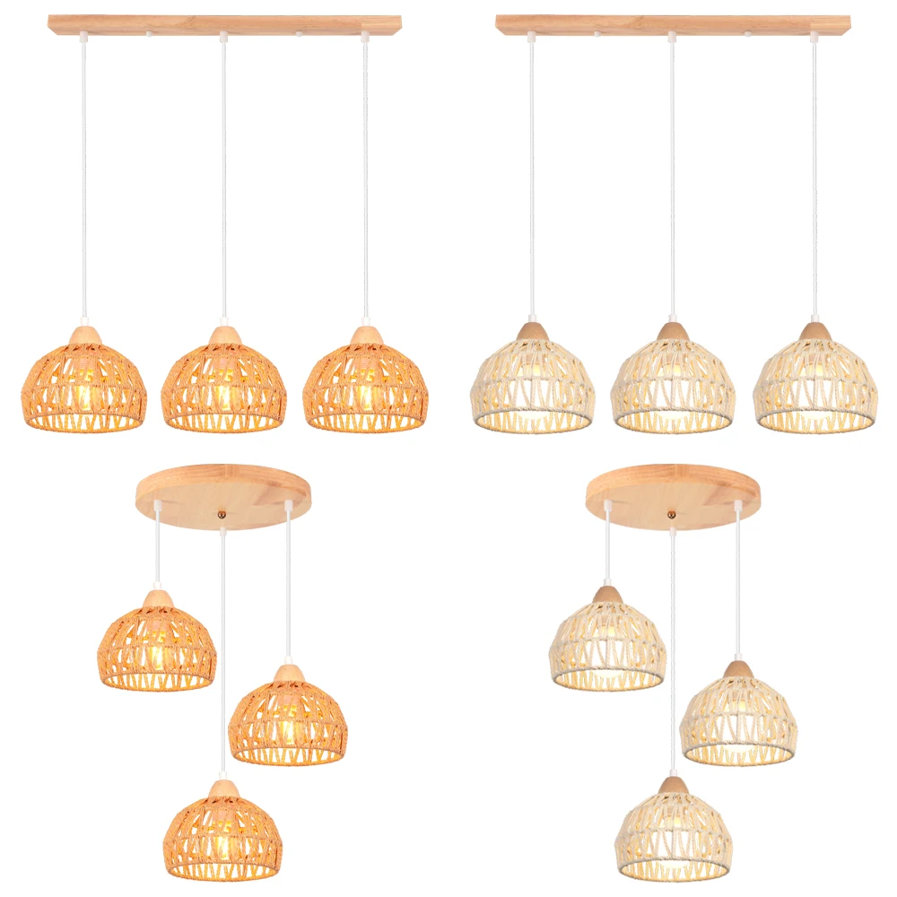 1/3 Heads Retro Hemp Rope Ceiling Chandelier Rattan Wicker Pendant Light Living Room Bar Cafe Decor Hand-woven Hanging Lamp E27
1/3 Heads Retro Hemp Rope Ceiling Chandelier Rattan Wicker Pendant Light Living Room Bar Cafe Decor Hand-woven Hanging Lamp E27
