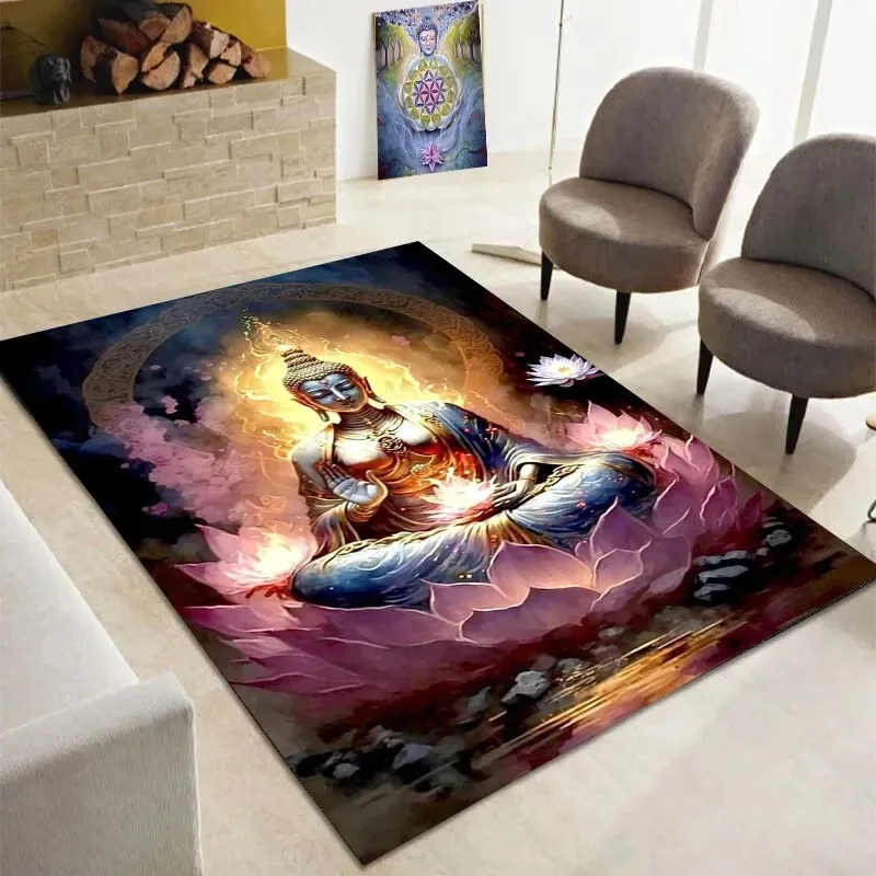 Buddhism Carpets for Living Room Decoration Non Slip Home Decor Floor Mat Washable Doormats Bedroom Sofa Coffee Table Area Rugs
Buddhism Carpets for Living Room Decoration Non Slip Home Decor Floor Mat Washable Doormats Bedroom Sofa Coffee Table Area Rugs