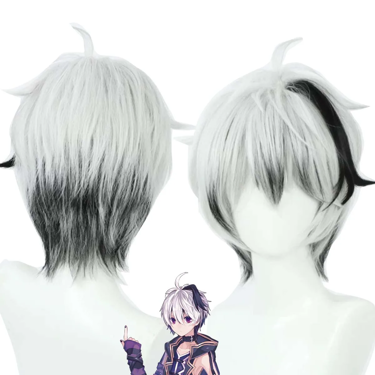 Men Roleplay Party Idol Gynoid V Flower Cosplay White Black Wig
Men Roleplay Party Idol Gynoid V Flower Cosplay White Black Wig