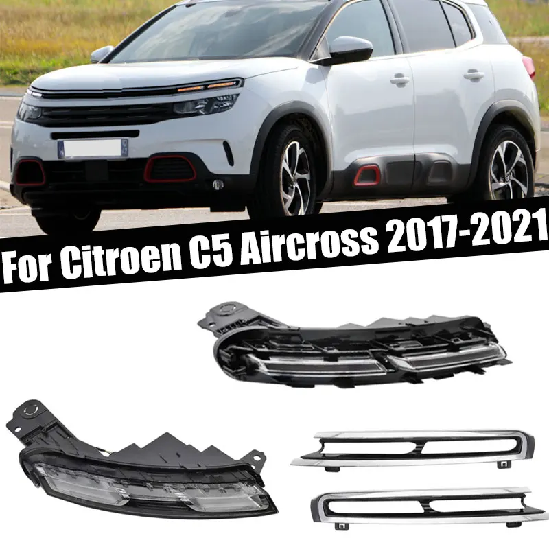 Для Citroen C5 Aircross 2017-2021 передний бампер DRL дневные ходовые огни противотуманные фары дальнего света сигнальная лампа автомобиля в сборе
Для Citroen C5 Aircross 2017-2021 передний бампер DRL дневные ходовые огни противотуманные фары дальнего света сигнальная лампа автомобиля в сборе