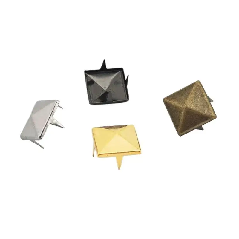 100Pcs Square Pyramid 4 Prongs Metal Studs Punk Spikes for Leathercraft Bags Clothes Shoes DIY Decoration
100Pcs Square Pyramid 4 Prongs Metal Studs Punk Spikes for Leathercraft Bags Clothes Shoes DIY Decoration
