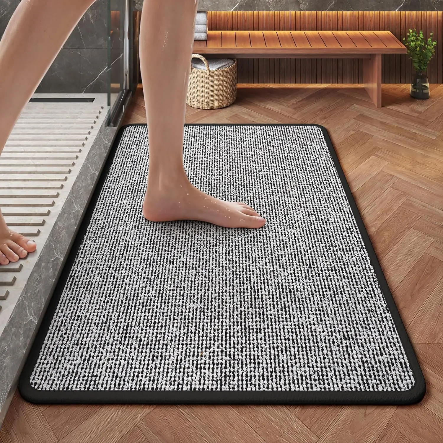 Non Slip Bathroom Rugs Washable, Rubber Backing Bath Mat, Absorbent Quick Dry Floor Mats for Bathroom, 16x24 Black
Non Slip Bathroom Rugs Washable, Rubber Backing Bath Mat, Absorbent Quick Dry Floor Mats for Bathroom, 16x24 Black