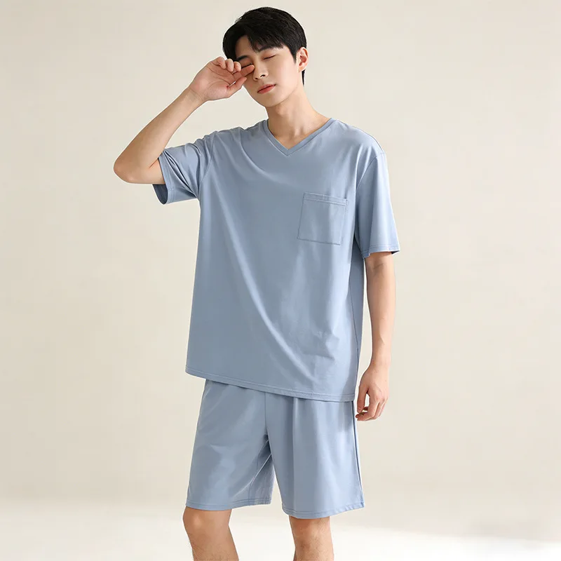  Men's 2026 Cotton Sleepwear Summer Loose Home Clothes New Short Sleeved Shorts Set man pajamas homewear
Men's 2026 Cotton Sleepwear Summer Loose Home Clothes New Short Sleeved Shorts Set man pajamas homewear
