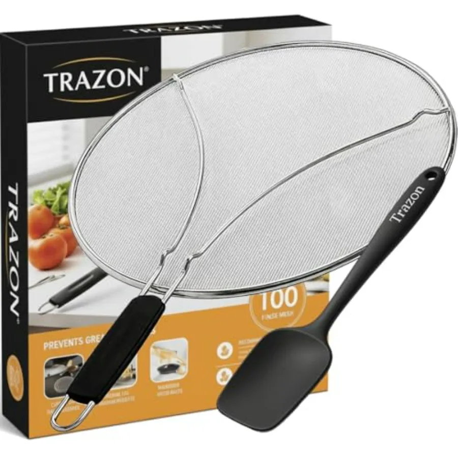 Grease Splatter Screen for Frying Pan 13 inch - Stops 99% of Hot Oil Splash - Protects Skin from Burns - Splatter Guard for Coo
Grease Splatter Screen for Frying Pan 13 inch - Stops 99% of Hot Oil Splash - Protects Skin from Burns - Splatter Guard for Coo