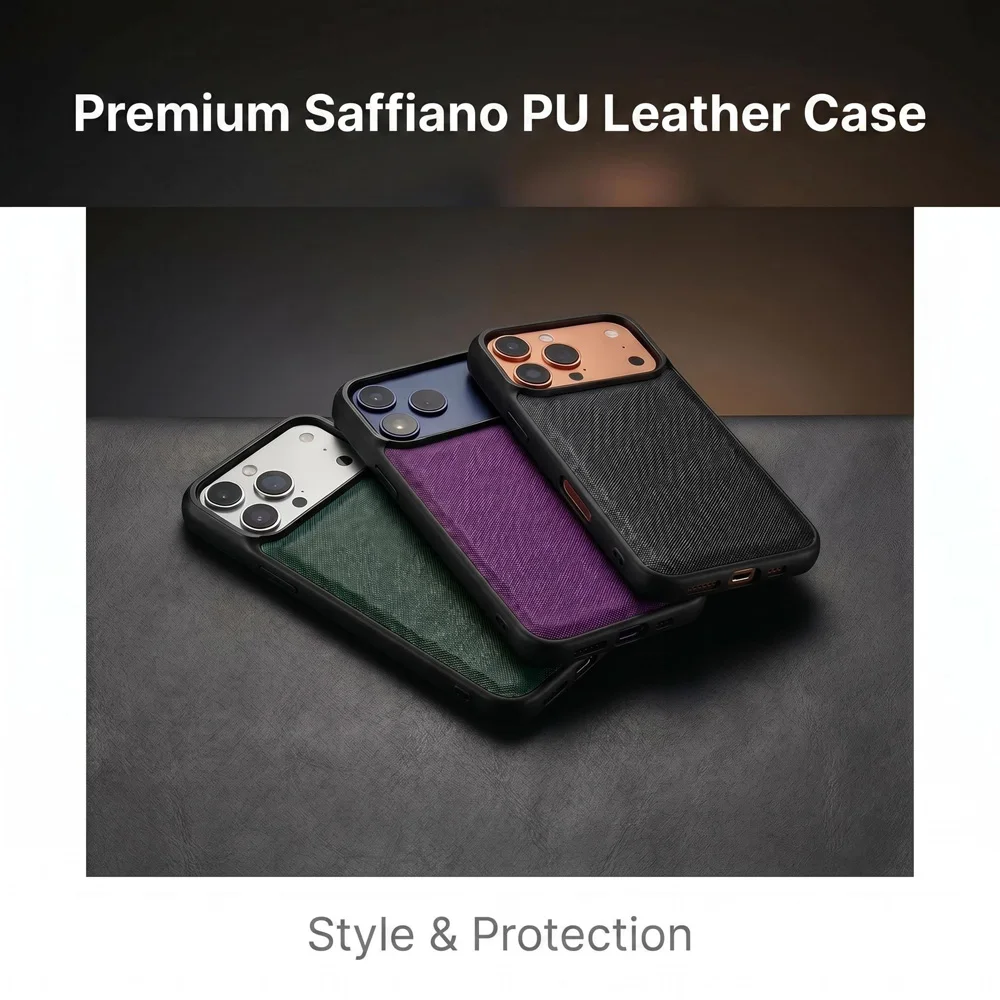Saffiano 3D Embossed PU Leather Phone Case Shockproof Fashion Premium Colorful Daily Cover for iPhone 13 14 15 16 17 18 Pro Max
Saffiano 3D Embossed PU Leather Phone Case Shockproof Fashion Premium Colorful Daily Cover for iPhone 13 14 15 16 17 18 Pro Max