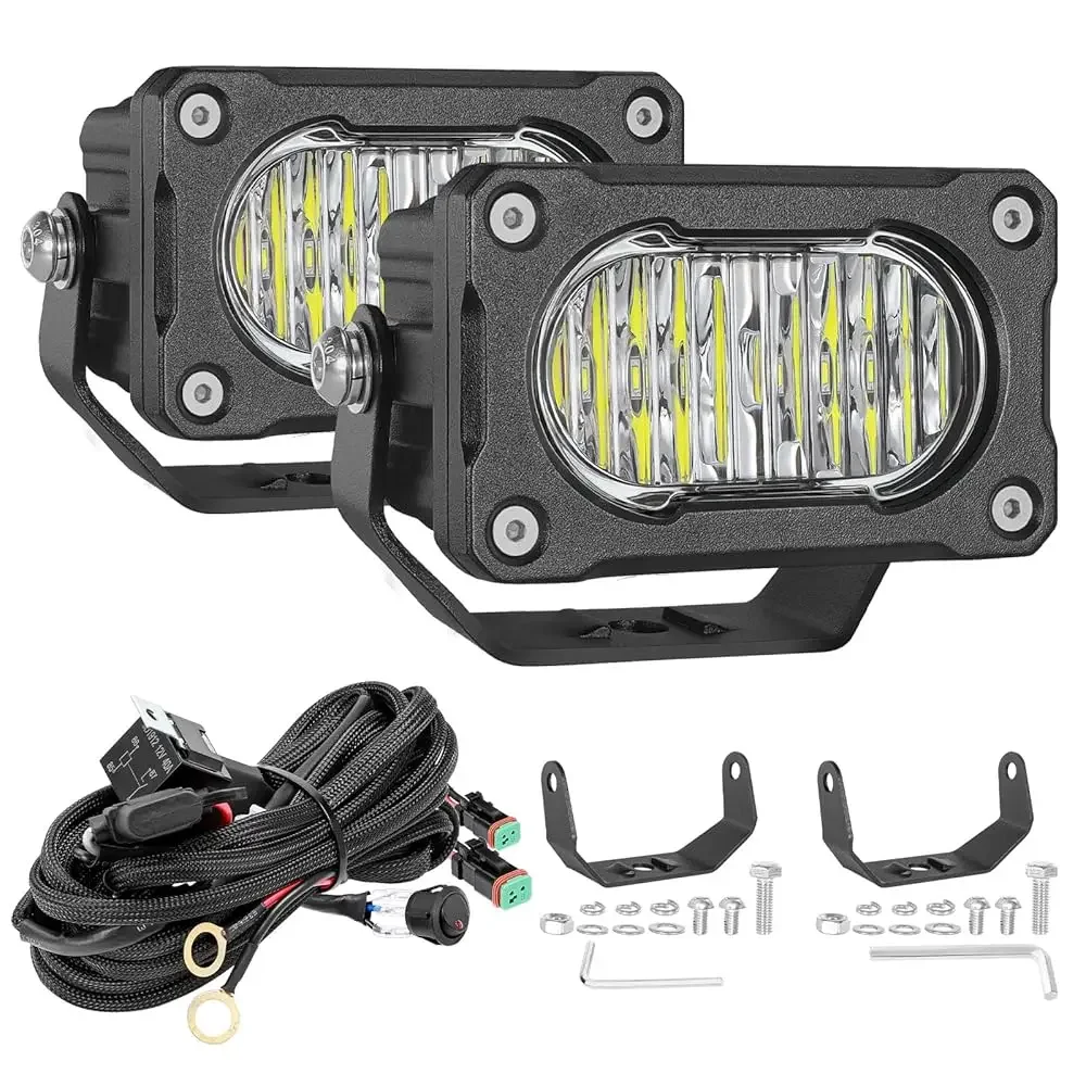Free Shipping - 3 Inch LED Pod Lights, 2PCS 40W 4000LM Off Road LED Lights with DT Wiring Harness Kit Flood Beam Super Bright Mo
Free Shipping - 3 Inch LED Pod Lights, 2PCS 40W 4000LM Off Road LED Lights with DT Wiring Harness Kit Flood Beam Super Bright Mo